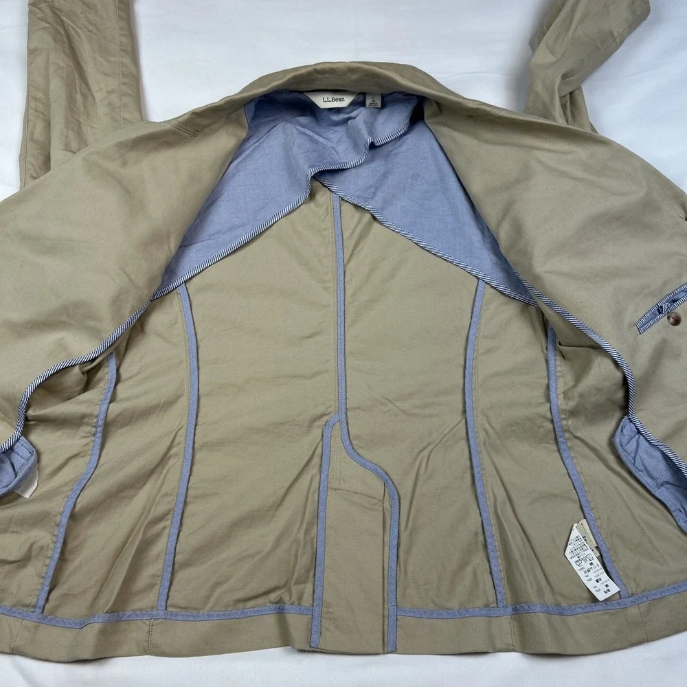 LL Bean Blazer Field Jacket Men's Large Sage Cotton Safari Unstructured Hunting